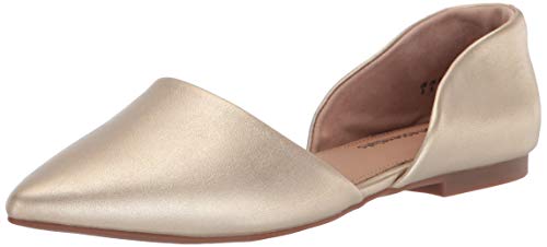 Amazon Essentials Damen Flache d'Orsay-Ballerinas, Gold, 43 EU von Amazon Essentials