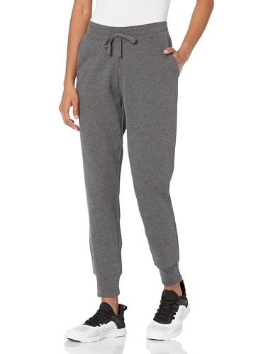 Amazon Essentials Damen Fleece-Jogginghose (in Übergröße erhältlich), Kohlegrau Meliert, L von Amazon Essentials