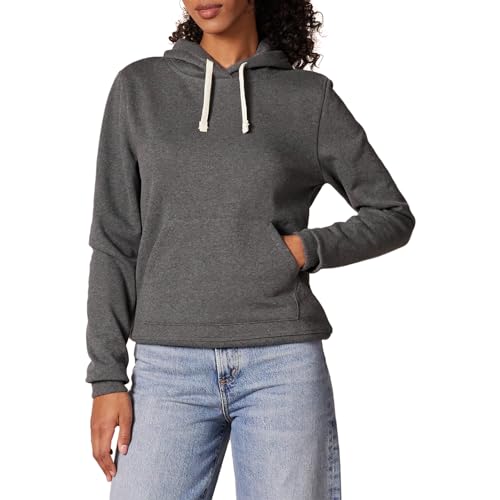 Amazon Essentials Damen Fleece-Kapuzenpullover (in Übergröße erhältlich), Dunkelgrau Meliert, M von Amazon Essentials