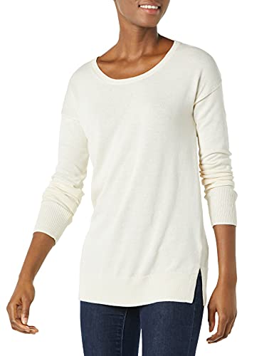 Amazon Essentials Damen Leichter, langärmliger Tunika-Pullover mit U-Ausschnitt (in Übergröße erhältlich), Ecru, 6XL Große Größen von Amazon Essentials