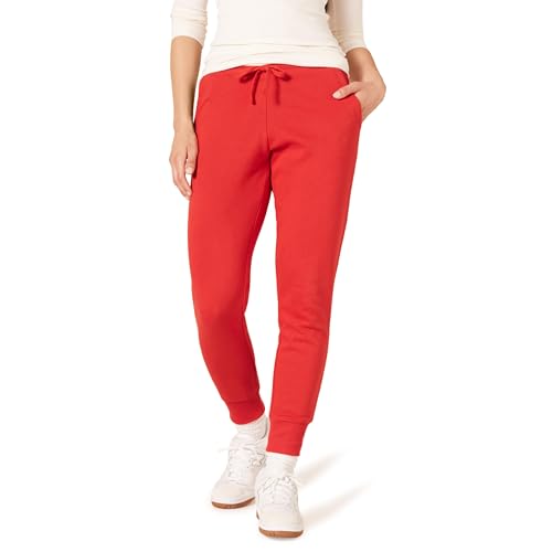 Amazon Essentials Damen Fleece-Jogginghose (in Übergröße erhältlich), Rot, 4XL Große Größen von Amazon Essentials