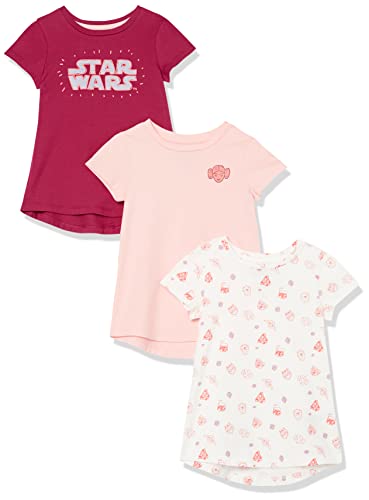 Amazon Essentials Disney | Marvel | Star Wars | Princess Mädchen Kurzärmelige Tunika-T-Shirts, 3er-Pack, 3er-pack Star Wars Leia Friends, 11-12 Jahre von Amazon Essentials
