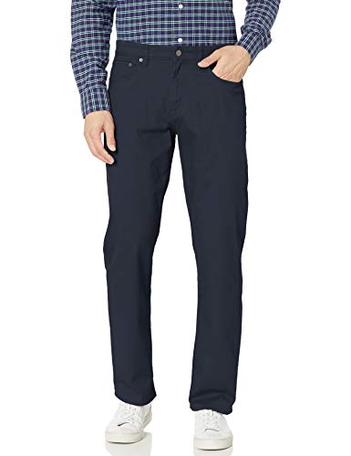 Amazon Essentials Herren 5-Pocket-Stretch-Twillhose, Bequeme Passform, Marineblau, 35W / 32L von Amazon Essentials