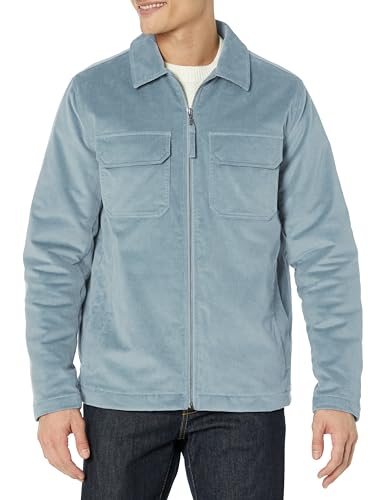 Amazon Essentials Herren Arbeitsjacke aus Cordstoff (erhältlich in Big & Tall), Grau, XXL Große Größen Tall von Amazon Essentials