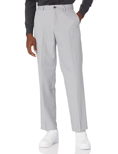 Amazon Essentials Herren Flatfront-Anzughose mit elastischem Bund in klassischer Passform, Hellgrau, 32W / 31L Amazon Essentials Herren Flatfront-Anzughose mit elastischem Bund in klassischer Passform, Hellgrau, 32W / 31L von Amazon Essentials