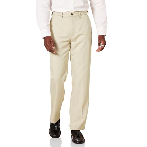 Amazon Essentials Herren Flatfront-Anzughose mit elastischem Bund in klassischer Passform, Stone, 34W / 29L Amazon Essentials Herren Flatfront-Anzughose mit elastischem Bund in klassischer Passform, Stone, 34W / 29L von Amazon Essentials
