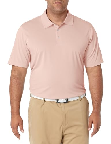 Amazon Essentials Herren Schnell trocknendes Golf-Polohemd mit normaler Passform (erhältlich in Big & Tall), Hellrosa, L von Amazon Essentials