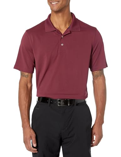 Amazon Essentials Herren Schnell trocknendes Golf-Polohemd mit normaler Passform (erhältlich in Big & Tall), Burgunderrot, XXL von Amazon Essentials