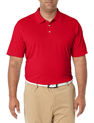 Amazon Essentials Herren Schnell trocknendes Golf-Polohemd mit normaler Passform (erhältlich in Big & Tall), Sattrot, M von Amazon Essentials