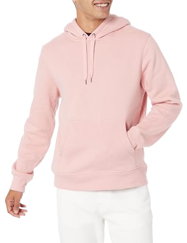 Amazon Essentials Herren Fleece-Kapuzenpulli (erhältlich in den Größen Big & Tall), Rosa, L von Amazon Essentials