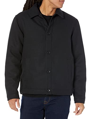 Amazon Essentials Herren Kurze Wolljacke (erhältlich in Big & Tall), Schwarz, L von Amazon Essentials