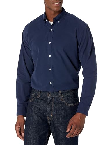 Amazon Essentials Herren Langärmliges Oxford-Hemd mit normaler Passform, Marineblau, S Amazon Essentials Herren Langärmliges Oxford-Hemd mit normaler Passform, Marineblau, S von Amazon Essentials