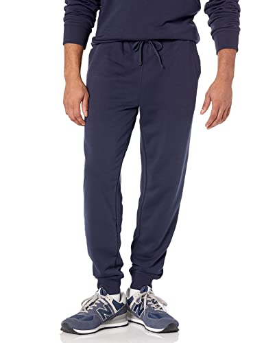 Amazon Essentials Herren Leichte French-Terry-Jogginghose (erhältlich in Big & Tall), Marineblau, XS von Amazon Essentials