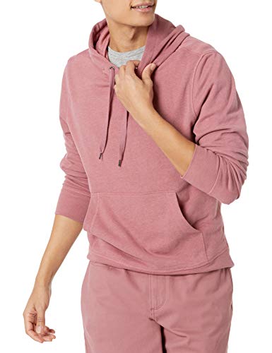 Amazon Essentials Herren Leichter French-Terry-Kapuzenpulli, Rosa, M von Amazon Essentials