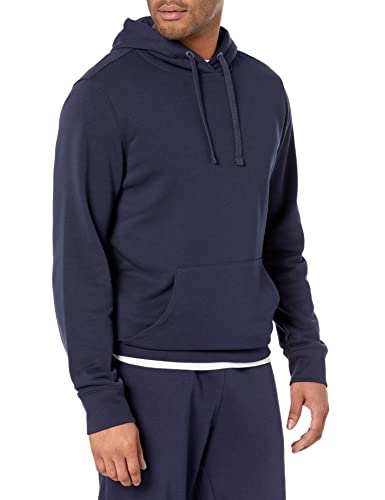 Amazon Essentials Herren Leichter, langärmliger French-Terry-Hoodie (erhältlich in den Größen Big & Tall), Marineblau, XXL von Amazon Essentials