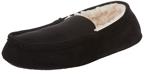 Amazon Essentials Herren Mokassin-Pantoffel, Schwarz Mikro Wildleder, 42 EU von Amazon Essentials