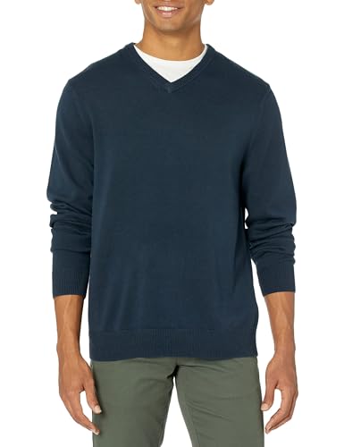 Amazon Essentials Herren Pullover mit V-Ausschnitt (in Übergröße erhältlich), Marineblau, XXL von Amazon Essentials