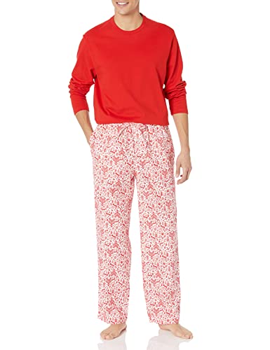 Amazon Essentials Herren Pyjama-Set aus Flanell (erhältlich in Big & Tall), Weiß Wald, XXL Größen von Amazon Essentials