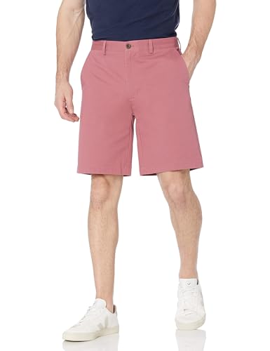 Amazon Essentials Herren Shorts, Klassischer Schnitt, 23 cm, Rosa, 29W von Amazon Essentials