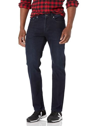 Amazon Essentials Herren Jeans, Gerade Geschnitten, Blau Überfärben, 35W / 32L von Amazon Essentials