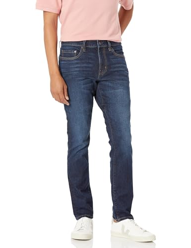 Amazon Essentials Herren Stretchjeans, Skinny-Passform, Indigo Waschung, 32W / 34L von Amazon Essentials