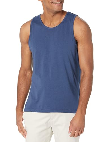 Amazon Essentials Herren Tanktop, Schmale Passform, Blau Heide, XL von Amazon Essentials