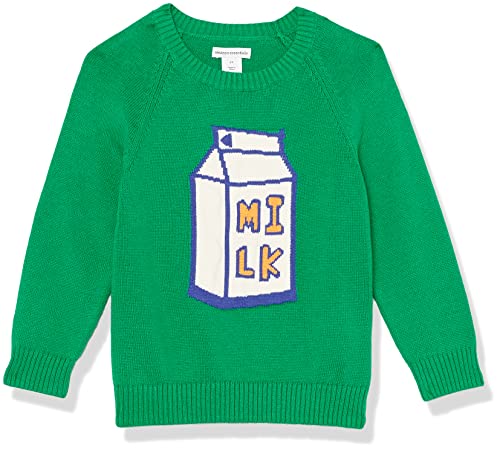 Amazon Essentials Jungen Pullover mit Rundhalsausschnitt, Grün Milk Carton, 11-12 Jahre von Amazon Essentials