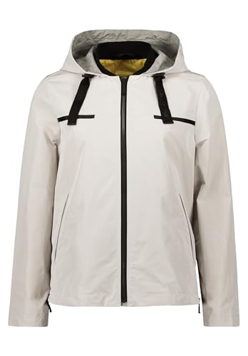Amber & June Damen Sommerjacke mit Kapuze Grau Beige,40 Amber & June Damen Sommerjacke mit Kapuze Grau Beige,40 von Amber & June