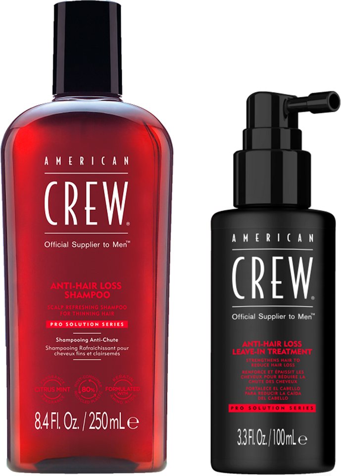 American Crew Haarpflege-Set Anti-Hair Loss 2 Step Set - Shampoo 250 ml + ATreatment 100 ml, Set, 2-tlg. von American Crew