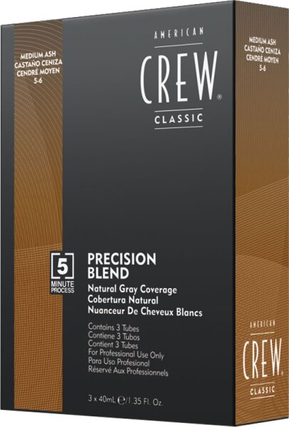 American Crew Precision Blend Haartönung Medium Ash 5-6 3 x 40 ml von American Crew