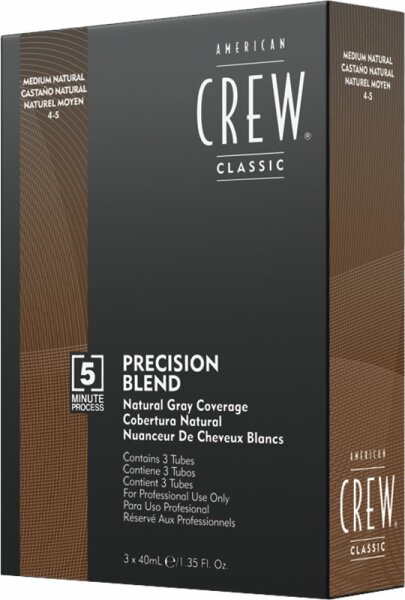 American Crew Precision Blend Haartönung Medium Natural 4-5 3 x 40 ml von American Crew