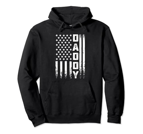 Daddy Vintage USA Amerikanische Flagge Patriotische Vatertag Männer Pullover Hoodie von American Dad Father's Day Apparel