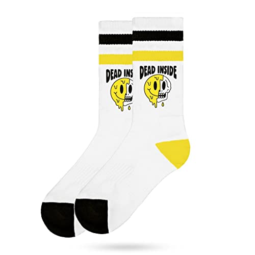 American Socks Dead Inside - Mid High - Sportsocken für Männer und Frauen, Crossfit-Socken, Padelsocken, Laufsocken, Fahrrad-, Fahrrad- und Skatesocken. von American Socks