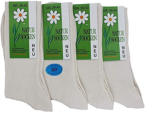 Americo R. Herren Naturbaumwollsocken 4er Pack Natur 43/46 von Americo R.