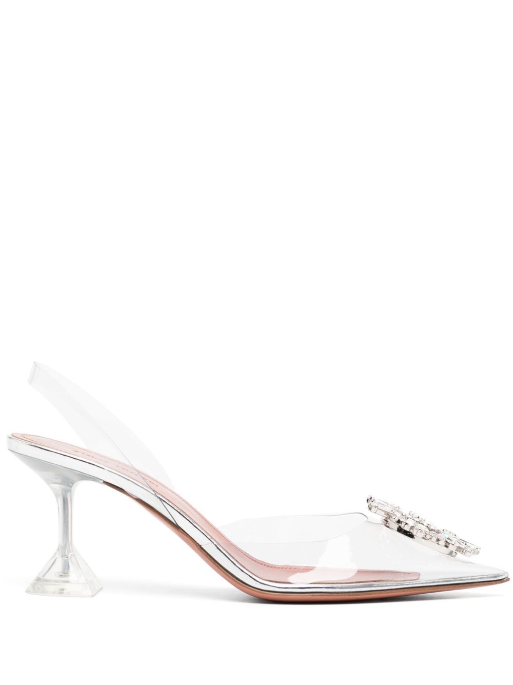 Amina Muaddi Begum Slingback-Pumps 70mm - Weiß von Amina Muaddi