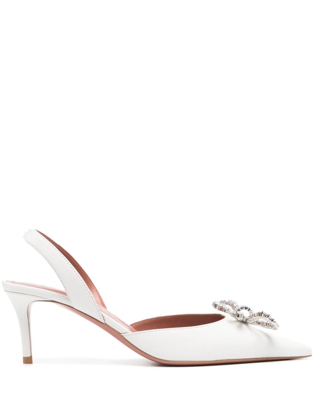 Amina Muaddi Rosie Pumps 60mm - Weiß von Amina Muaddi