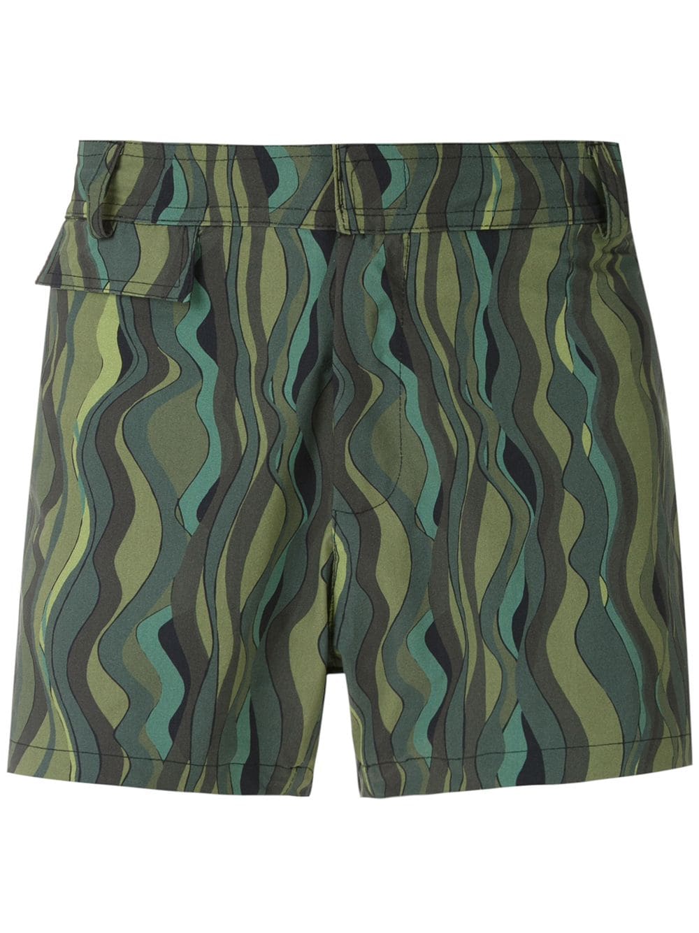 Amir Slama Badeshorts mit "Ondas"-Print - Grün von Amir Slama