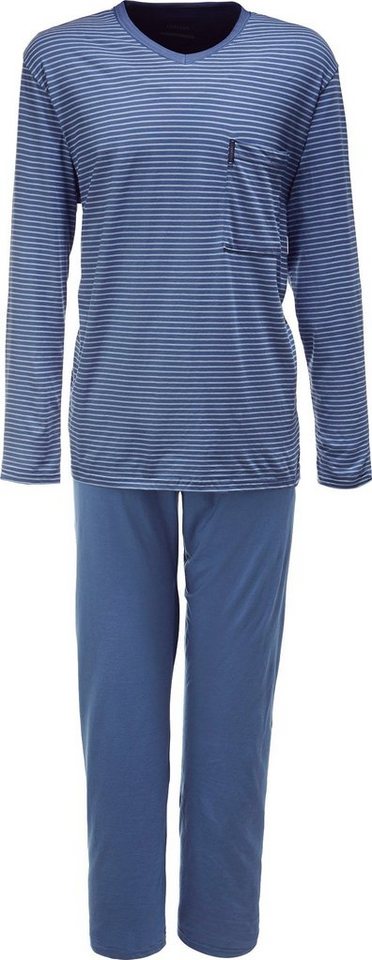 Ammann Pyjama Herren-Schlafanzug "EXTRA LIGHT COTTON" Single-Jersey Streifen von Ammann