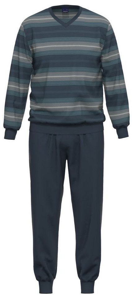 Ammann Schlafanzug Herren Schlafanzug Pyjama-Set lang reine Bio-Baumwolle von Ammann