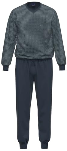 Ammann Schlafanzug Pyjama Langarm 30688 16 Marine/grün Gemustert, Herren-Größe:60 von Ammann