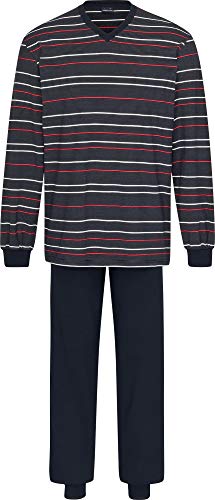 Herren Pyjama lang Blau 102 von Ammann