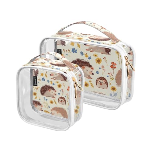 Amooorous 2 Stück Makeup Tasche für Herren Transparent Igel TSA genehmigt Igel Süße Safari Personalisierte Makeup Tasche 1 Size, Igel, niedlich, Safari, personalisierbar, One Size Amooorous 2 Stück Makeup Tasche für Herren Transparent Igel TSA genehmigt Igel Süße Safari Personalisierte Makeup Tasche 1 Size, Igel, niedlich, Safari, personalisierbar, One Size von Amooorous