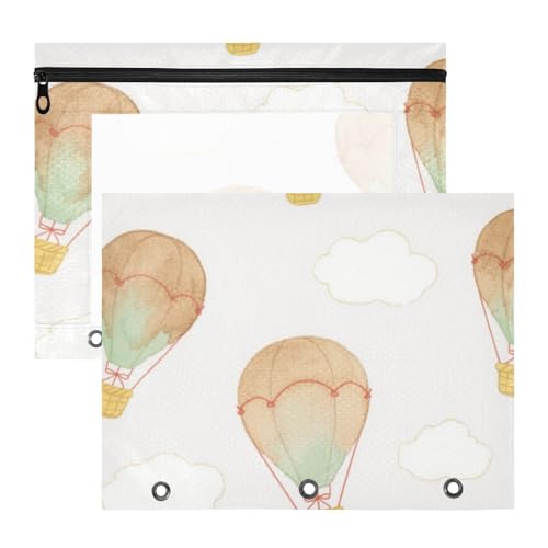 Amooorous Binder-Bleistiftetui, transparentes Fenster, 3 Locher, für A4-Papier, Briefe, 2 Stück, Lehrer, Aufbewahrung, Schule, Studenten, Lehrerbedarf, braune Sonne, Heißluftballon Amooorous Binder-Bleistiftetui, transparentes Fenster, 3 Locher, für A4-Papier, Briefe, 2 Stück, Lehrer, Aufbewahrung, Schule, Studenten, Lehrerbedarf, braune Sonne, Heißluftballon von Amooorous