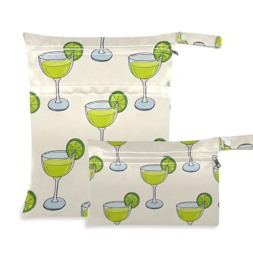 Amooorous Cocktail-Glas-Tasche mit Reißverschluss, groß, 2 Stück, Wickeltasche, wichtige Gegenstände mit Griffen zum Baden, Reisen Amooorous Cocktail-Glas-Tasche mit Reißverschluss, groß, 2 Stück, Wickeltasche, wichtige Gegenstände mit Griffen zum Baden, Reisen von Amooorous