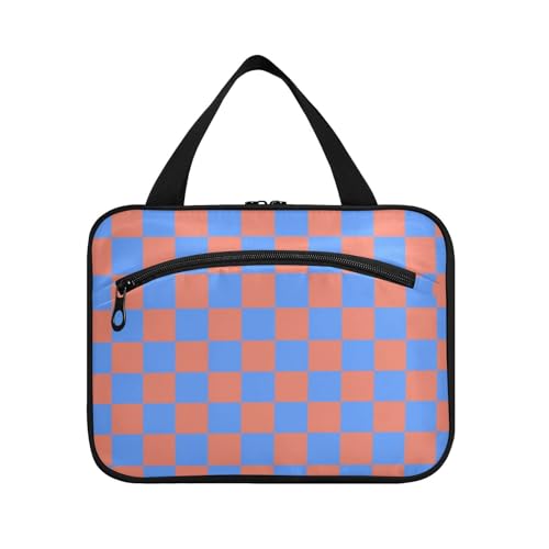 Kulturbeutel für Herren, Schachbrettmuster, zum Aufhängen, mit Haken, kompaktes Designer-Kulturset für Reisen, Make-up, Toilette, Bolsas para maquillaje de Mujer L Kulturbeutel für Herren, Schachbrettmuster, zum Aufhängen, mit Haken, kompaktes Designer-Kulturset für Reisen, Make-up, Toilette, Bolsas para maquillaje de Mujer L von Amooorous