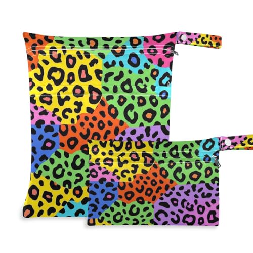 Wickeltasche mit Reißverschluss, Leopardenmuster, 2 Stück, wichtige Gegenstände mit Griffen für Pool, Pool Wickeltasche mit Reißverschluss, Leopardenmuster, 2 Stück, wichtige Gegenstände mit Griffen für Pool, Pool von Amooorous
