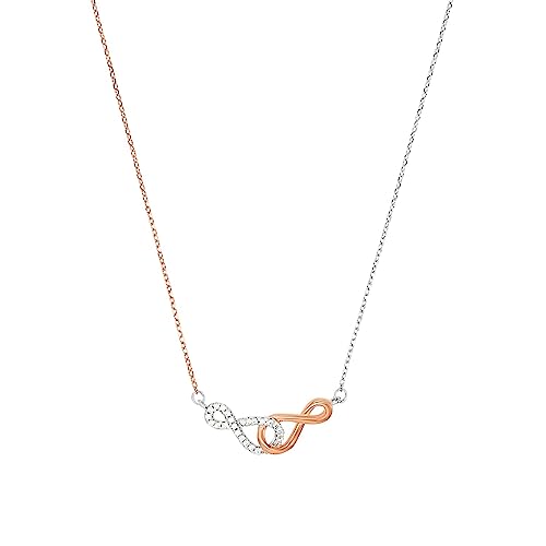 Amor Kette mit Anhänger 925 Sterling Silber Damen Halsschmuck, mit Zirkonia synth., 42+3 cm, Bicolor, Infinity, Kommt in Schmuck Geschenk Box, 9123971 von Amor