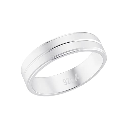 Amor Ring 925 Sterling Silber Unisex Damen Herren Ringe, Silber, Kommt in Schmuck Geschenk Box, 9816651 von Amor