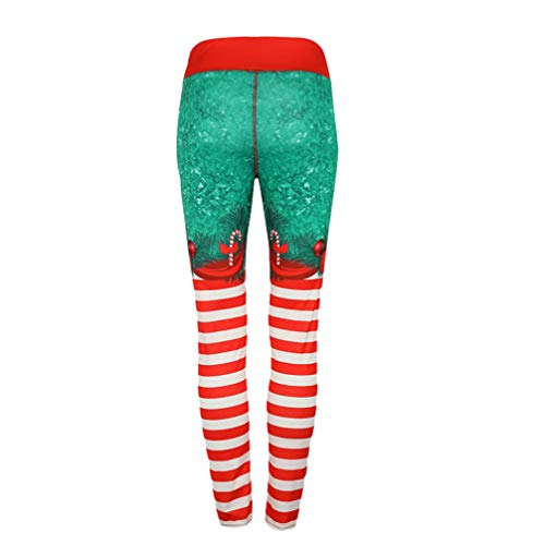 Amosfun 1 Paar Weihnachten Gestreifte Leggings Schleife Ganzkörperansicht Strumpfhose Weihnachtsstrumpfhose für Frauen Mädchen Weihnachten Neujahr Silvester Party Cosplay Kostüm Zubehör XL von Amosfun