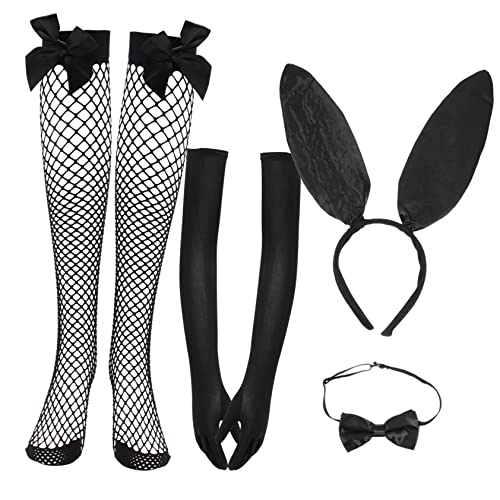 Amosfun 1 Satz Hasen Ohren Stirnband Set Hasenhaar Zubehör Für Rollenspiele Kopfbedeckung Mit Hasenohren Hasen-cosplay-requisiten Kostüm Schwanzstütze Tuch Reifen Fräulein Einstellen von Amosfun